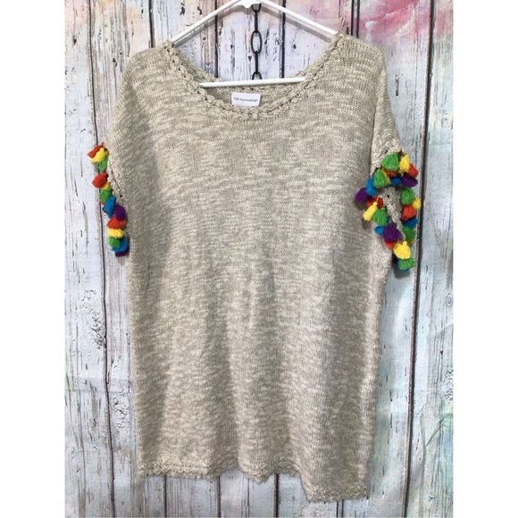 Soft Surroundings Size Small Sweater Tassel Sleeves 🌸🌺 - Picture 10 of 12